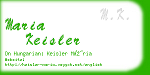 maria keisler business card